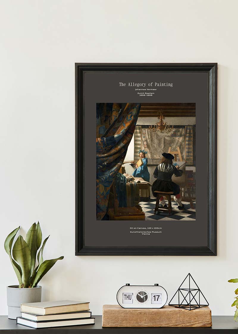 Johannes Vermeer The Allegory Of Painting Artist Poster InkAndDrop   Artist013 Portmock4 249128 