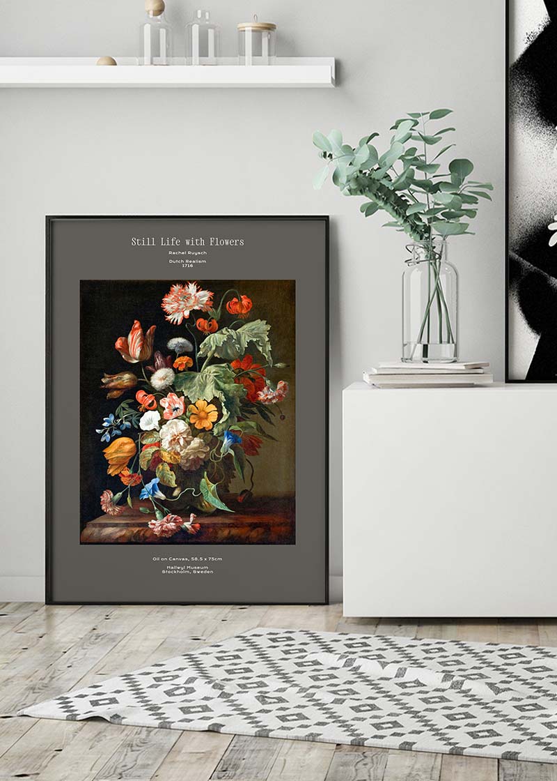 Rachel Ruysch Still Life With Flowers Artist Poster – InkAndDrop