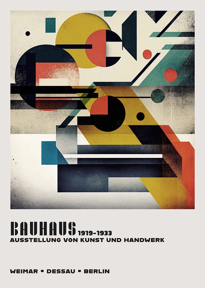 Bauhaus Geometric Shapes Print
