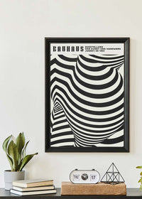 Geometric Swirls Bauhaus Black & White Print