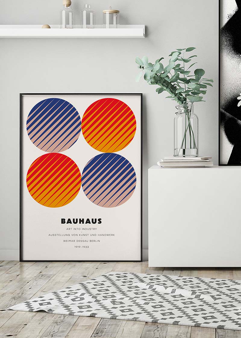 Bauhaus Circles Colour Print