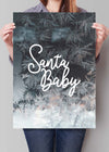 Santa Baby Script Frost Christmas Print