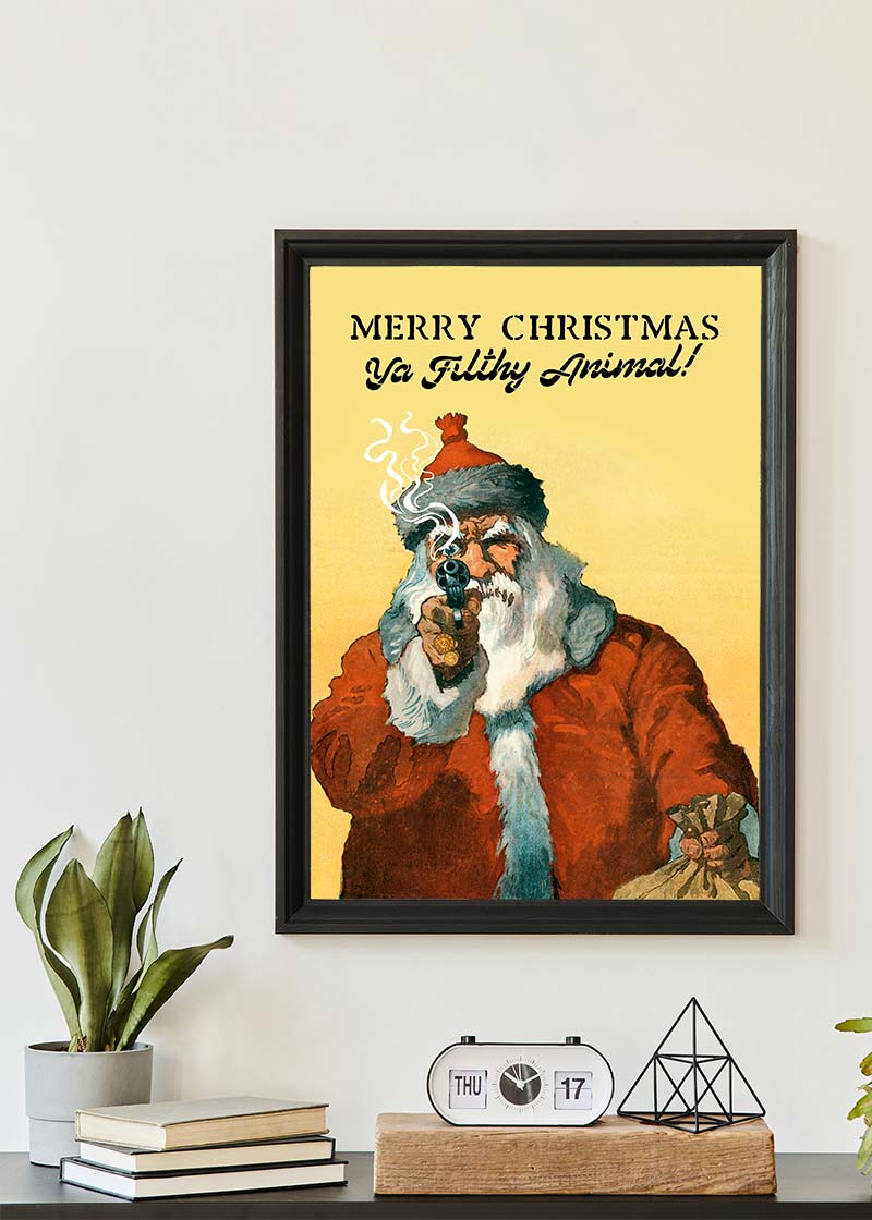 Bad Santa Merry Christmas Filthy Animal Print