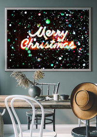 Merry Christmas Neon Sign Print