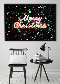 Merry Christmas Neon Sign Print