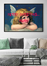 Merry Christmas Again Spraypaint Print