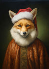 Christmas Fox Animal Portrait Print