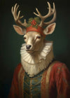 Christmas Reindeer Animal Portrait Print