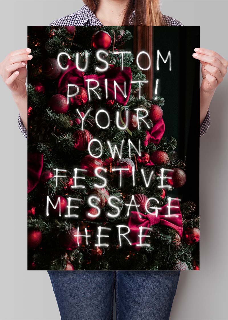 Custom Spraypaint Christmas Message Print