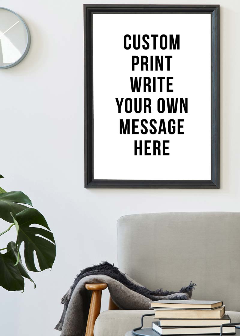 Custom Bold Message Print White