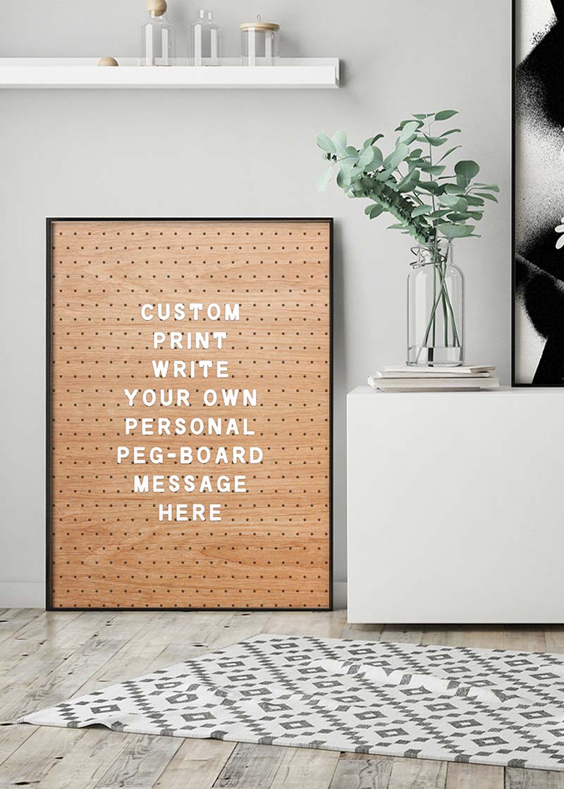 Custom Peg Board Message Art Print