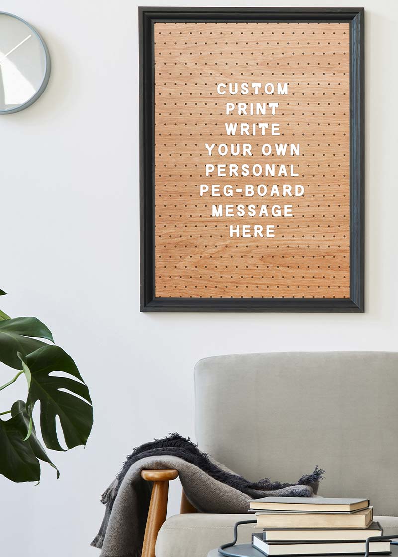 Custom Peg Board Message Art Print