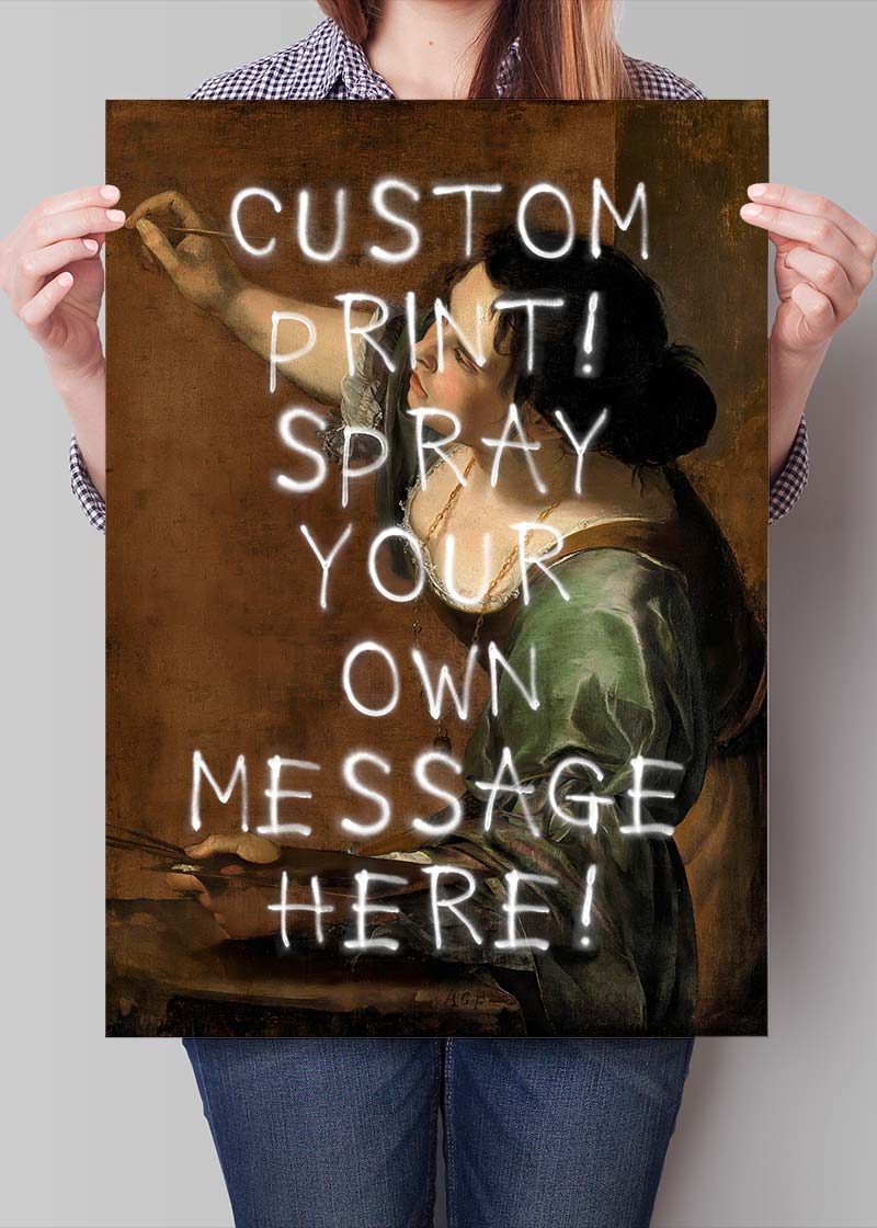Custom Spraypaint Print - Self-Portrait as the Allegory of Painting