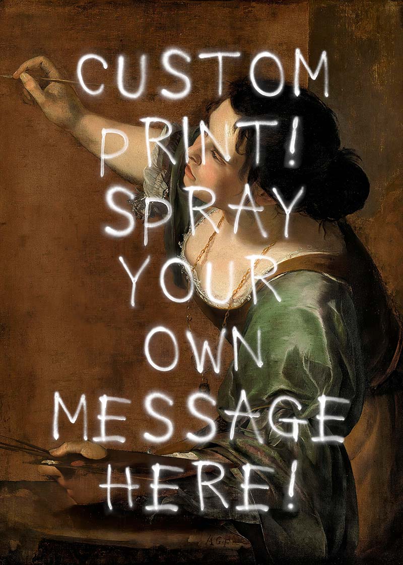 Custom Spraypaint Print - Self-Portrait as the Allegory of Painting
