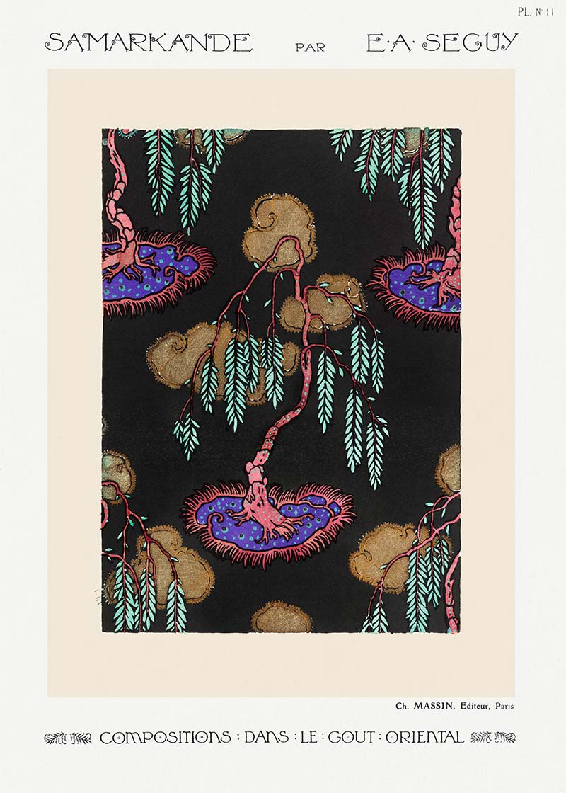 Emile-Alain Séguy Art Nouveau Pattern Print 002