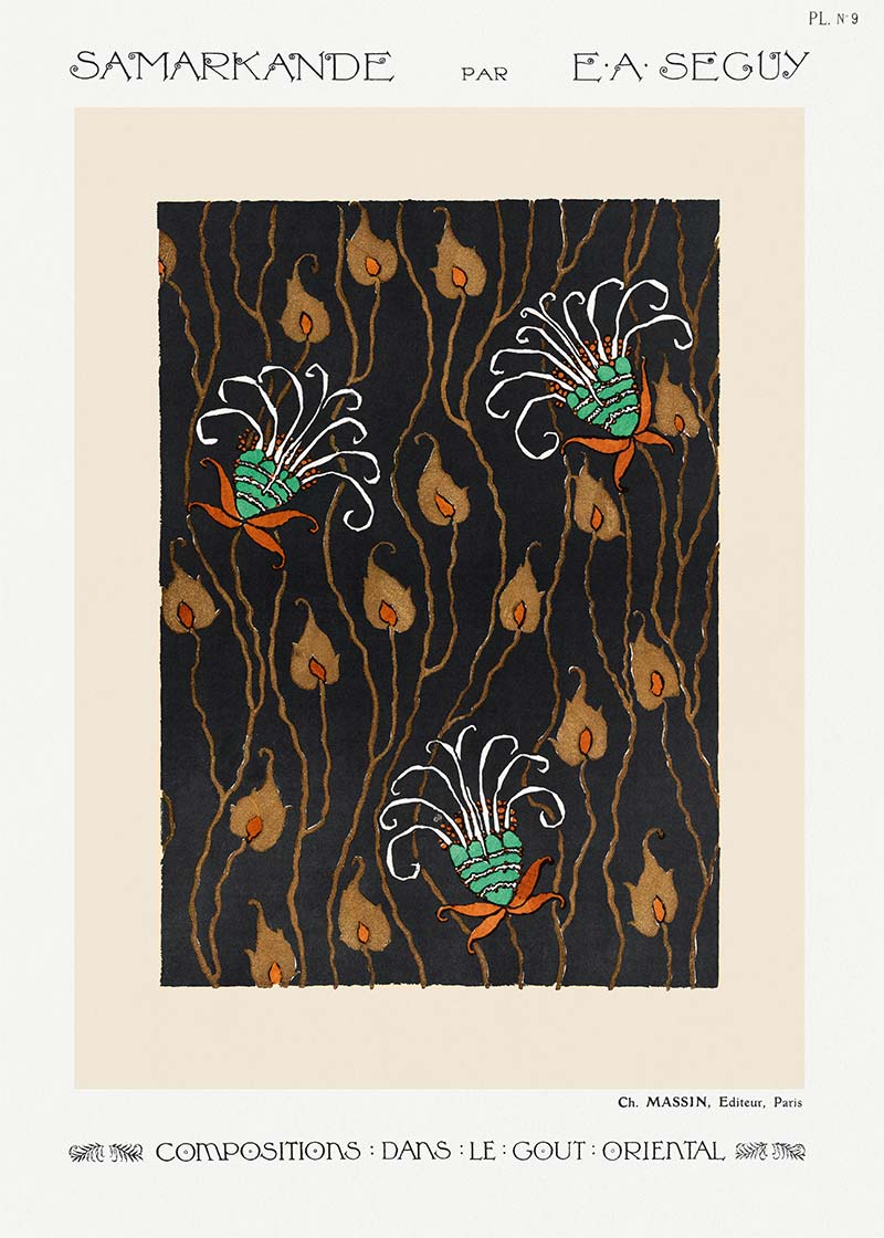 Emile-Alain Séguy Art Nouveau Pattern Print 003