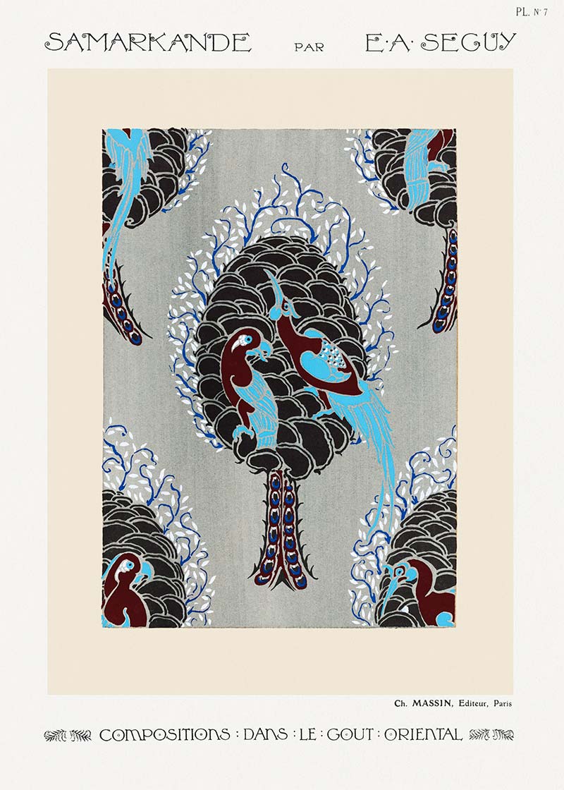 Emile-Alain Séguy Art Nouveau Pattern Print 006