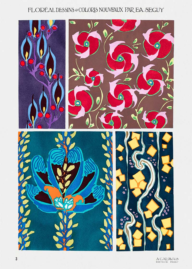 Emile-Alain Séguy Art Nouveau Pattern Print 013