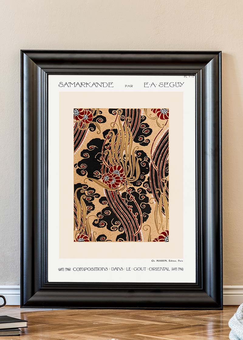 Emile-Alain Séguy (E.A. Séguy) Samarkande Art Nouveau Art high quality Deco Framed canvas