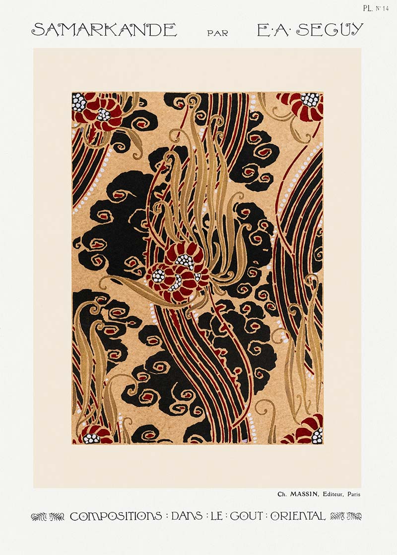 Emile-Alain Séguy Art Nouveau Pattern Print 017
