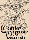 Van Gogh Exposition Floral Line Art Print