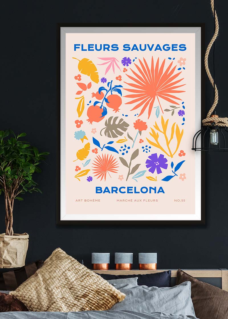 Fleurs Sauvages Barcelona Flower Print