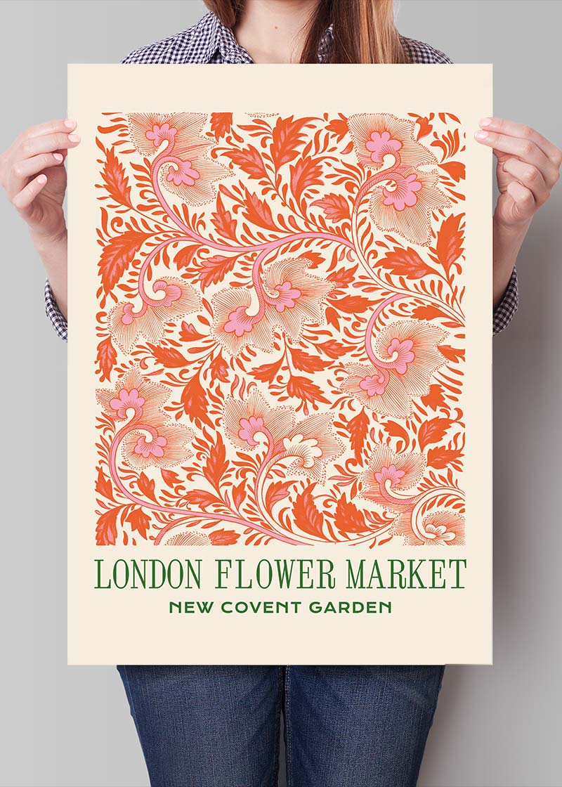 Clearance - London Flower Market 50x70cm
