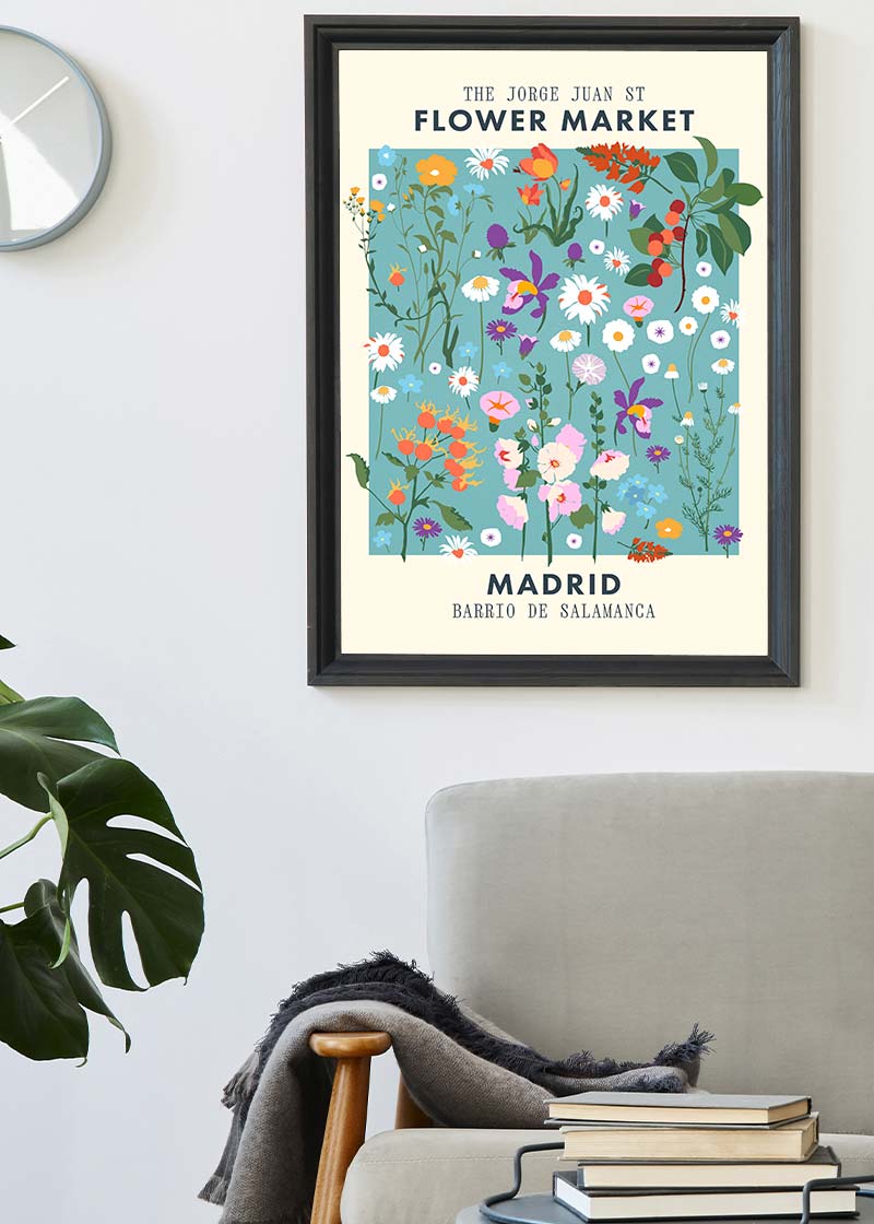 Madrid Flower Market Print