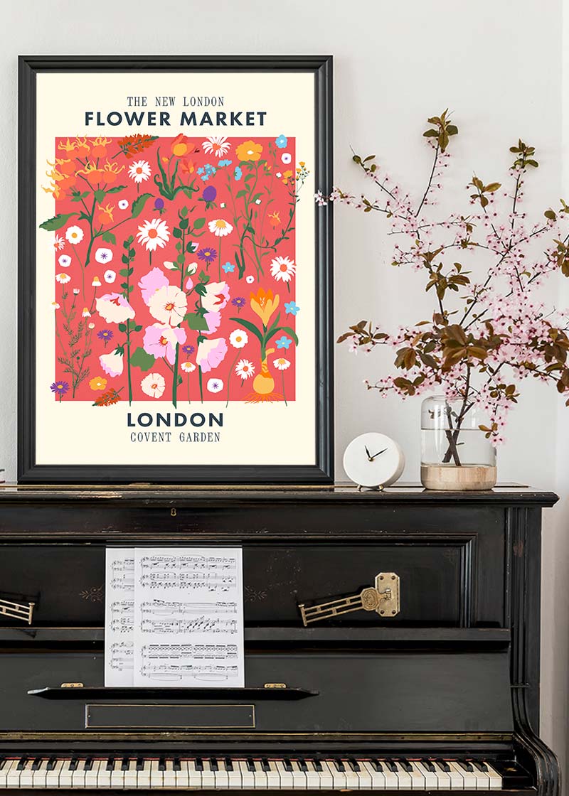 New London Flower Market Print