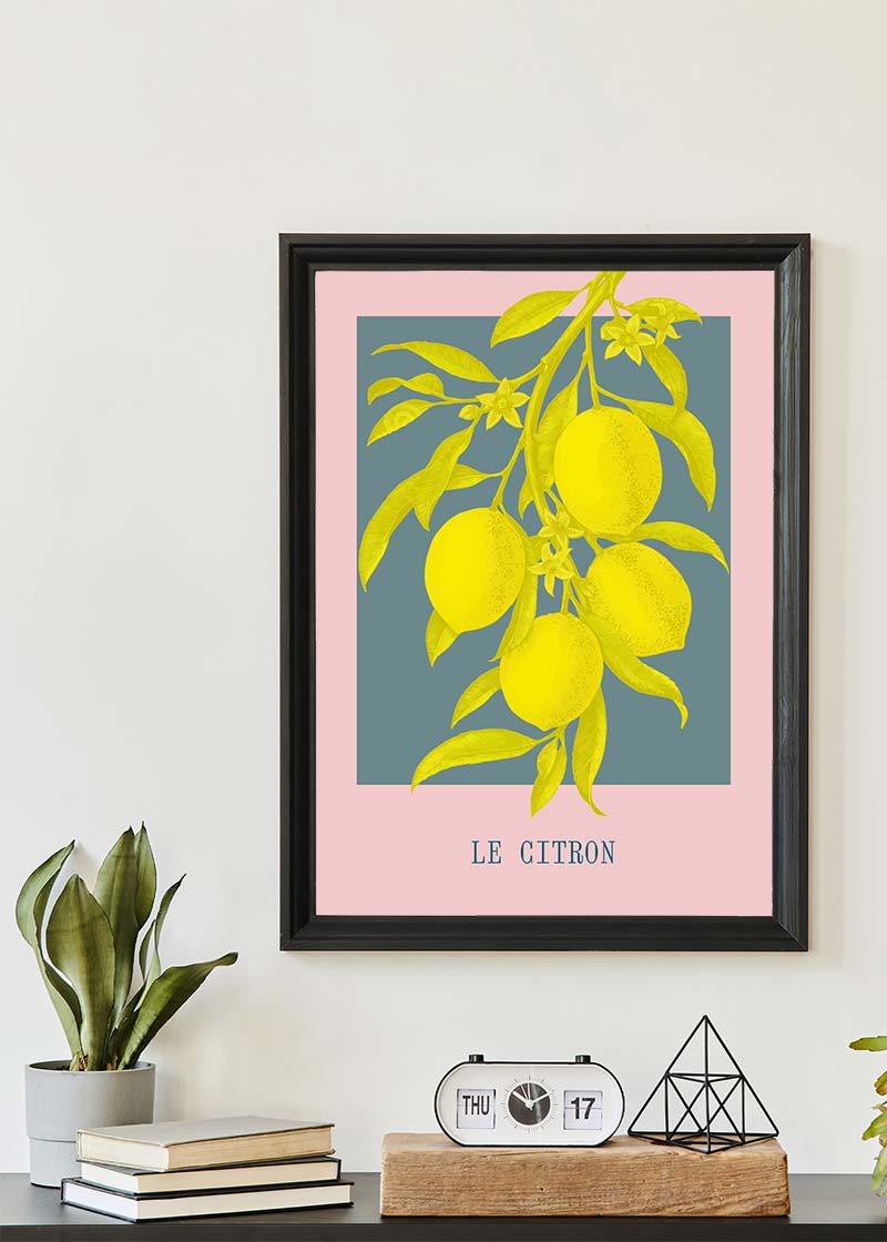 Le Citron Vintage Lemons Print