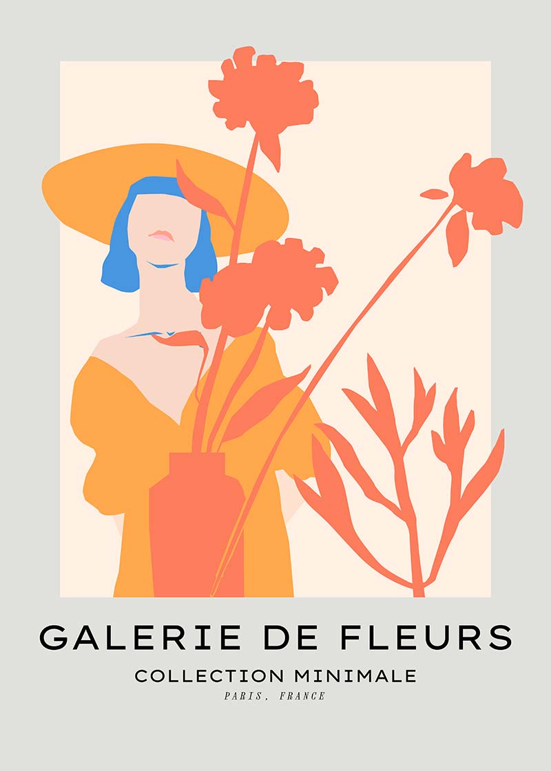 Flower Gallery Minimal Art Print