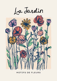 The Garden Flowers Abstract Illustration Print