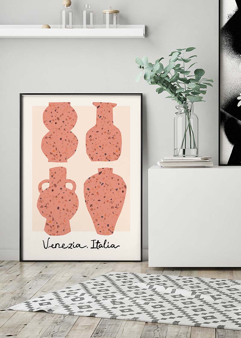 Venetian Vases Terrazo Illustration Print