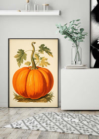 Vintage Pumpkin Illustration Halloween Print