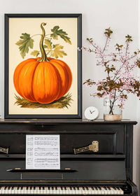 Vintage Pumpkin Illustration Halloween Print