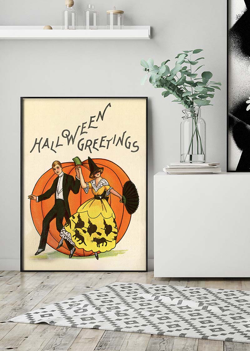 Vintage Halloween's Greetings Print