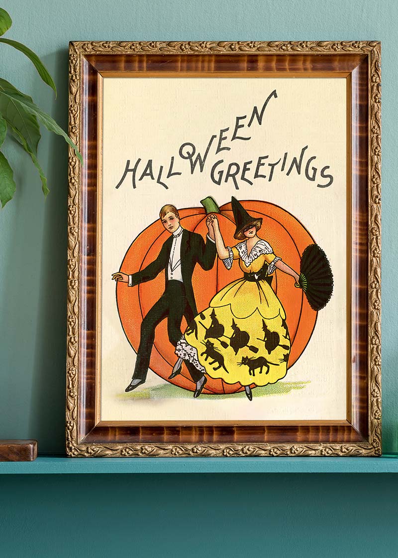 Vintage Halloween's Greetings Print