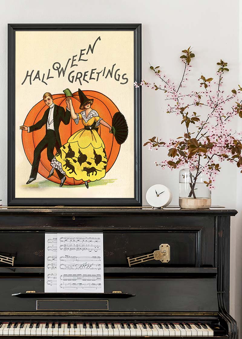 Vintage Halloween's Greetings Print