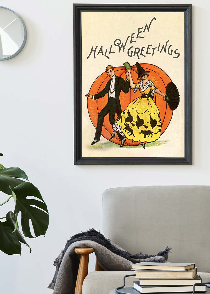 Vintage Halloween's Greetings Print