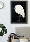 Egret Heron in the Rain by Ohara Koson