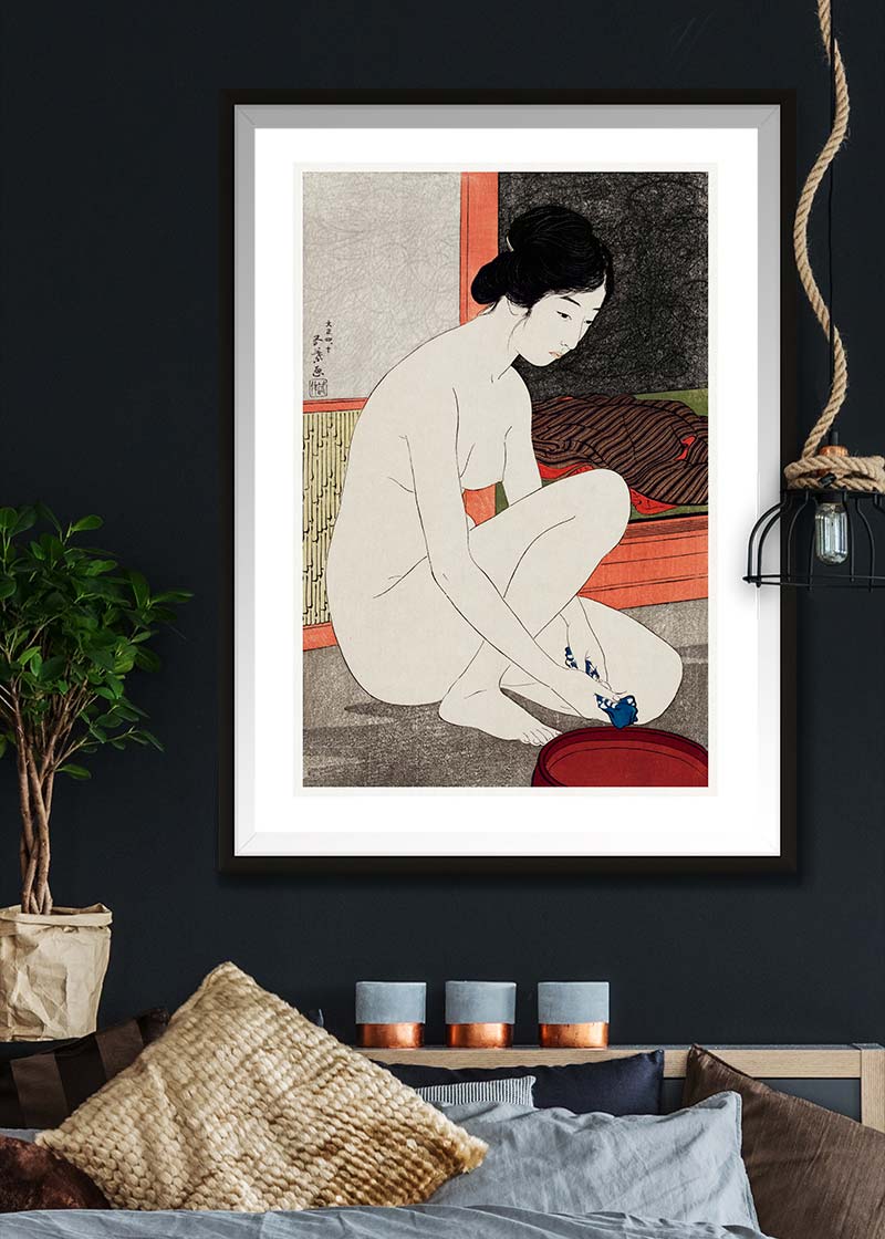 Woman at the Bath by Hashiguchi Goyo