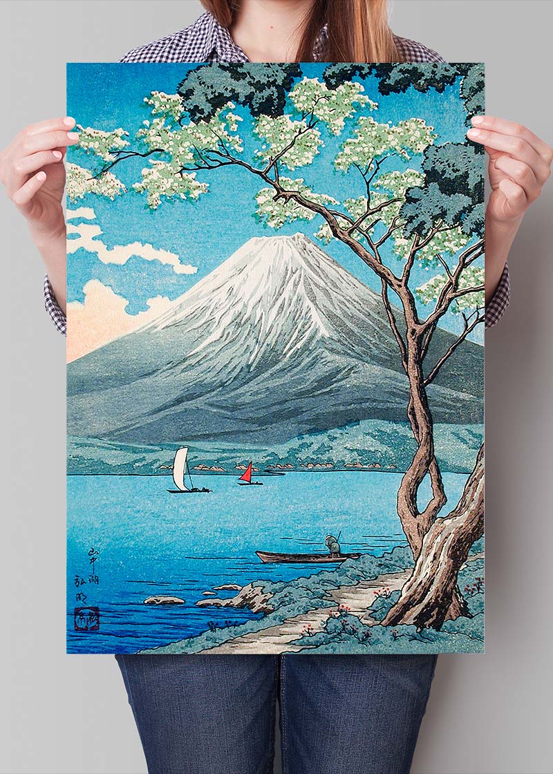 Mount Fuji from Lake Yamanaka print by Hiroaki Takahashi
