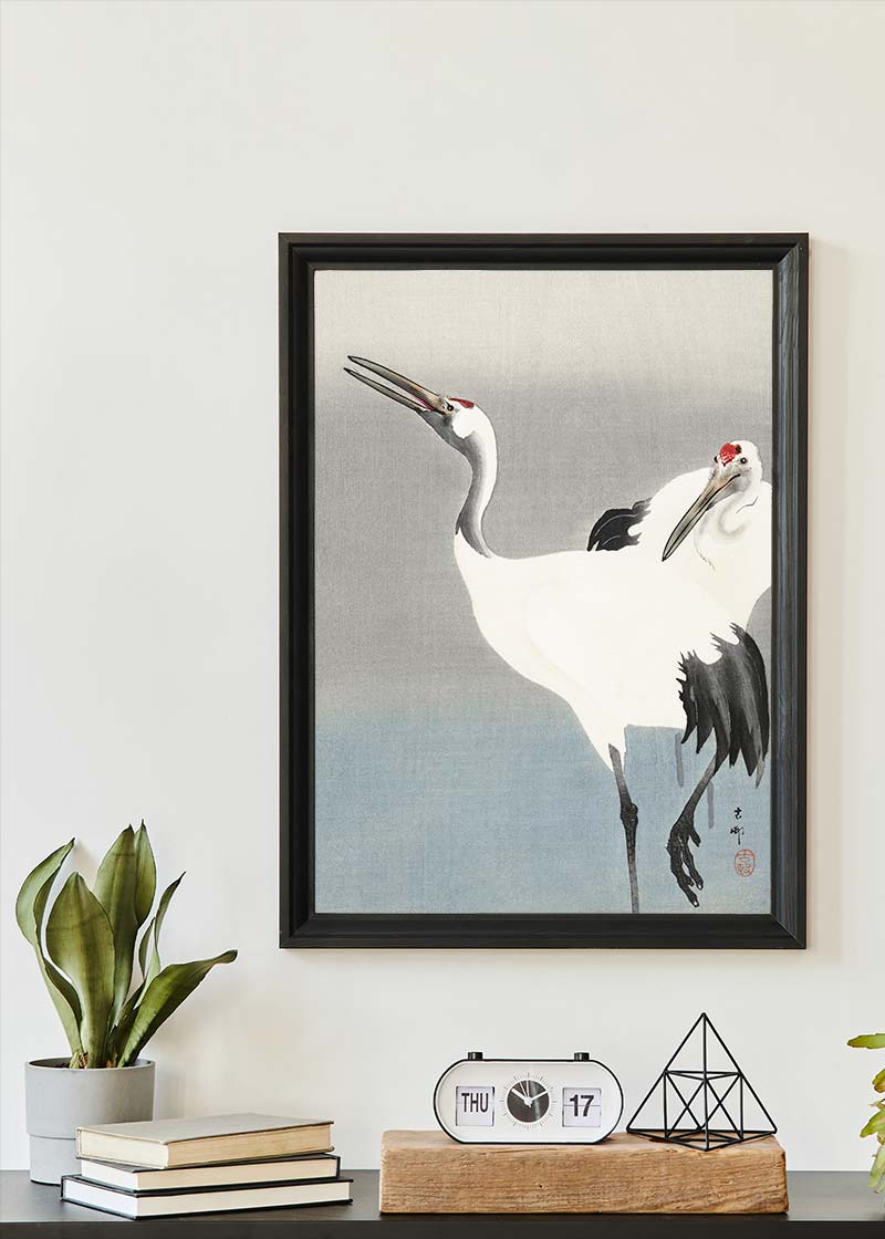 Two Cranes by Ohara Koson