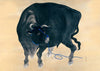 Black bull Japanese painting by Mochizuki Gyokusen