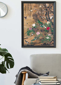 Birds and flowers vintage painting by Yin Hong