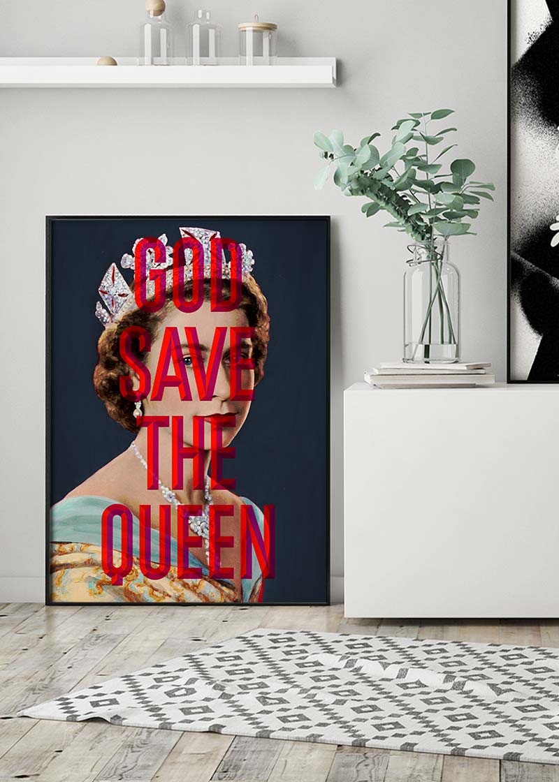 【インパクトアート/A2サイズ】GOD SAVE THE REP QUEEN ▷ God Save the Queen by Lasveguix, 2024 | Poster Painting