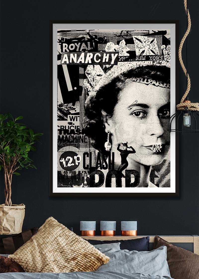 Royal Anarchy Queen Elizabeth Punk Poster-InkAndDrop