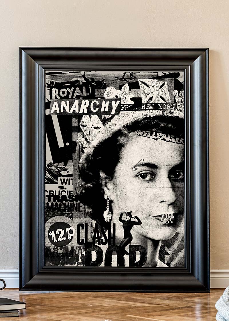 Royal Anarchy Queen Elizabeth Punk Poster-InkAndDrop