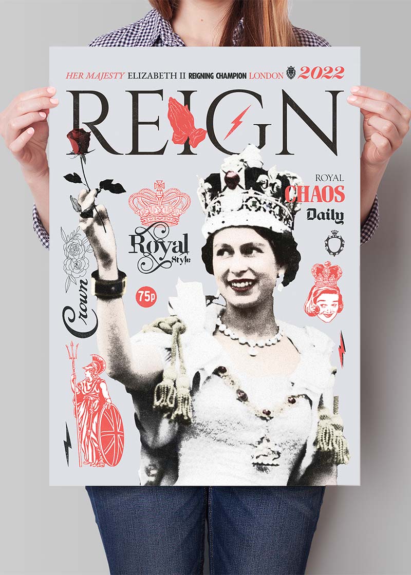 Reign Queen Elizabeth Platinum Jubilee Magazine Cover-InkAndDrop