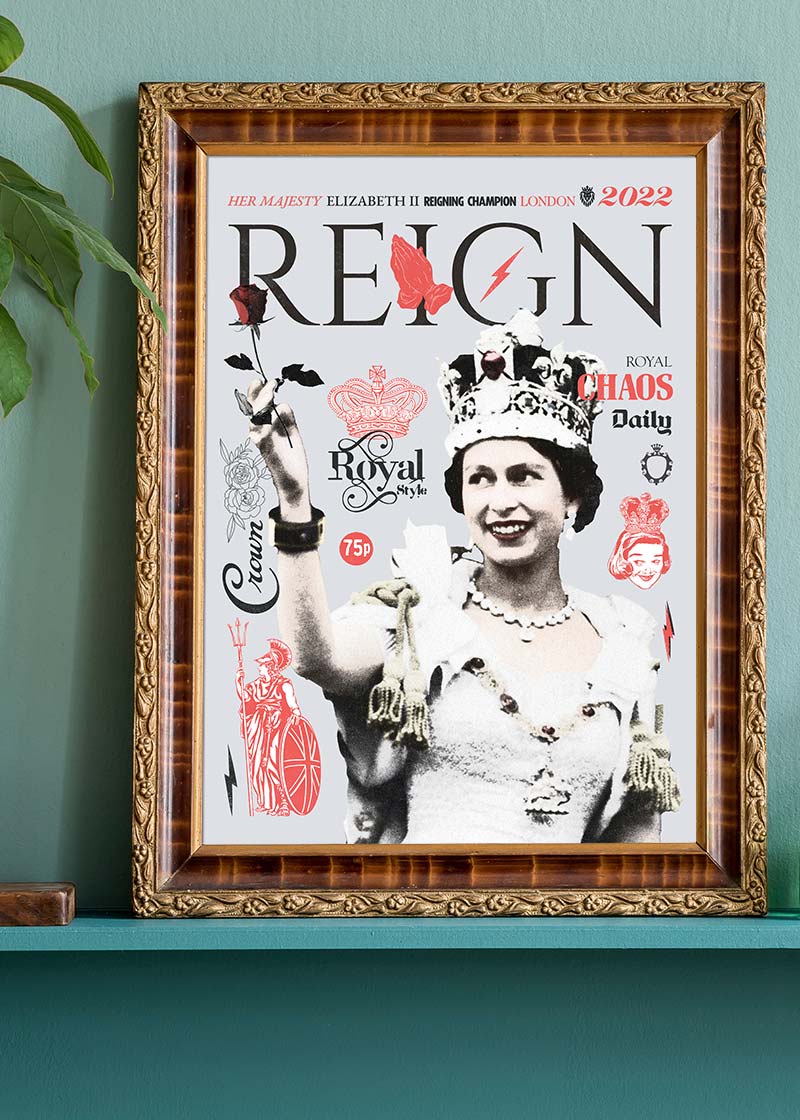 Reign Queen Elizabeth Platinum Jubilee Magazine Cover-InkAndDrop